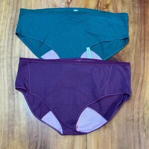 NEW Aisle Underwear Panties 3X Boost Organic Cotton Lot Of 2 Period Brief TT16